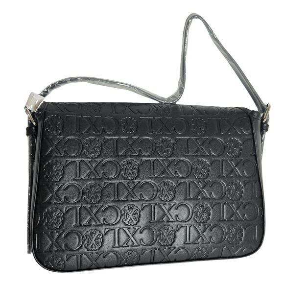 CXL by Christian Lacroix Clara Embossed Logo Shoulder Bag NWT Flap Snap - Picture 2 of 3